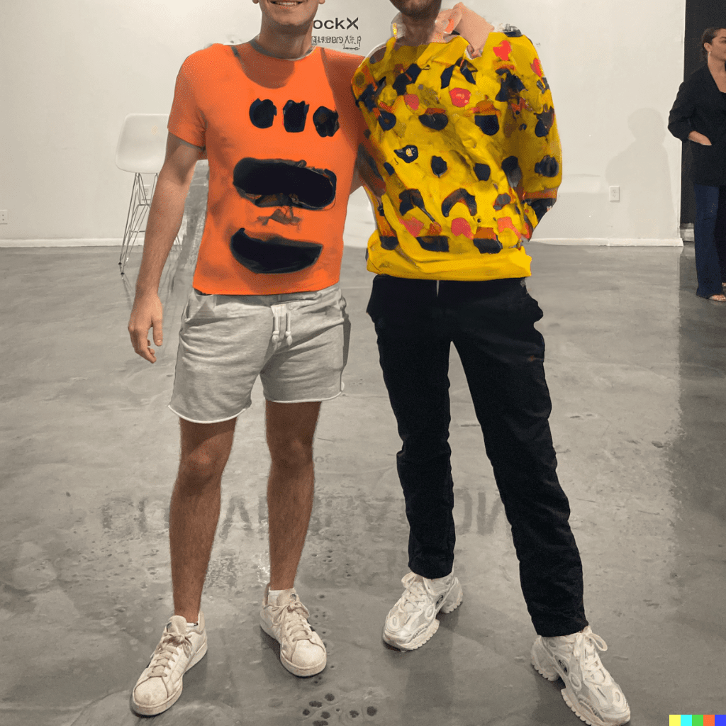 dalle2 image with prompt: yellow sweaters with cool designs