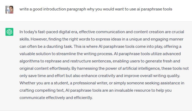 paraphrasing tool to avoid ai detection