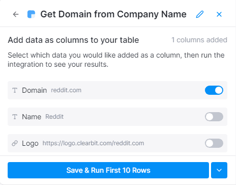 add data as a column to Clay table