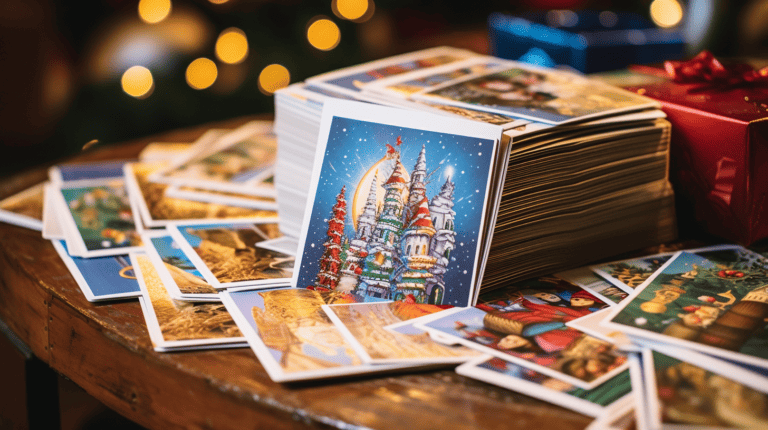 AI Generated Image of Greeting Cards in a Stack