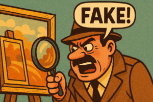 The AI image detective personified, generated with ChatGPT