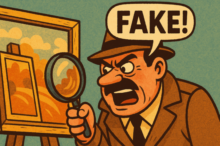 The AI image detective personified, generated with ChatGPT
