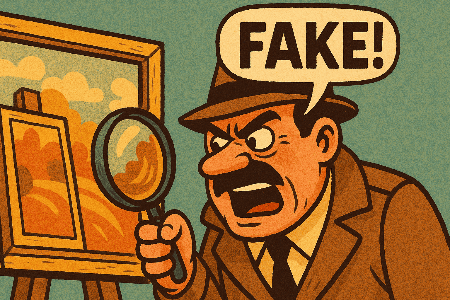 The AI image detective personified, generated with ChatGPT