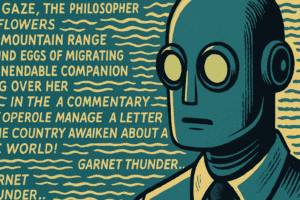 The AI writer visualized, generated with ChatGPT