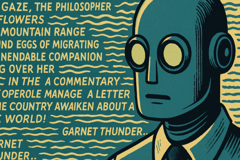 The AI writer visualized, generated with ChatGPT