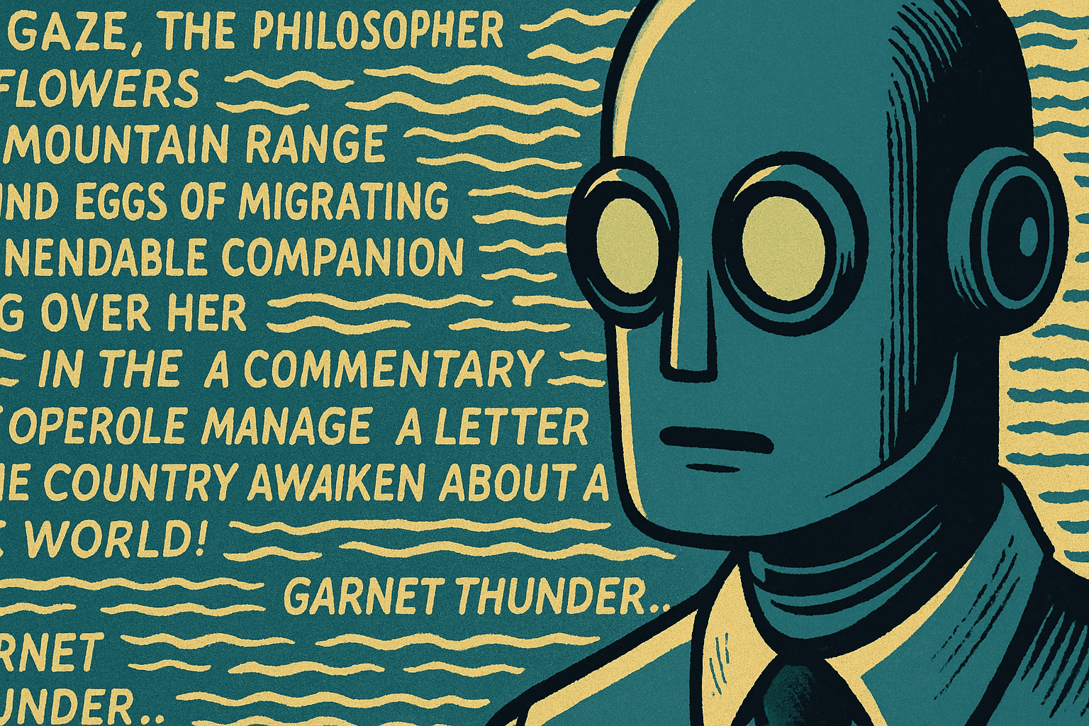 The AI writer visualized, generated with ChatGPT